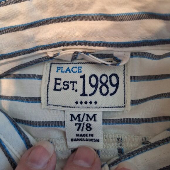 The Children's Place Boys Size Medium 7/8 Button Down Shirt Wedding Church New - Picture 6 of 12